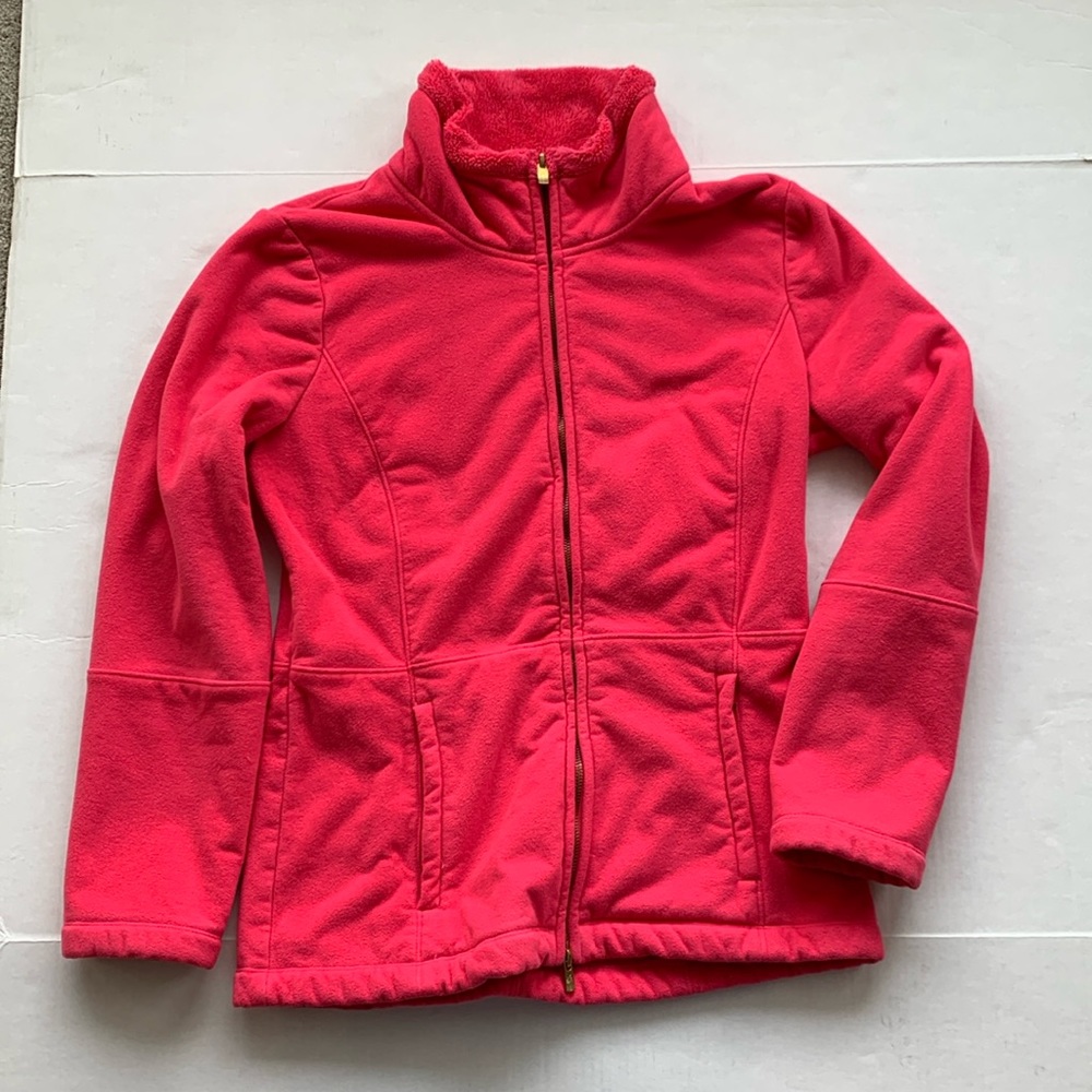 Lilly Pulitzer hot pink plush polar fleece jacket size M Medium